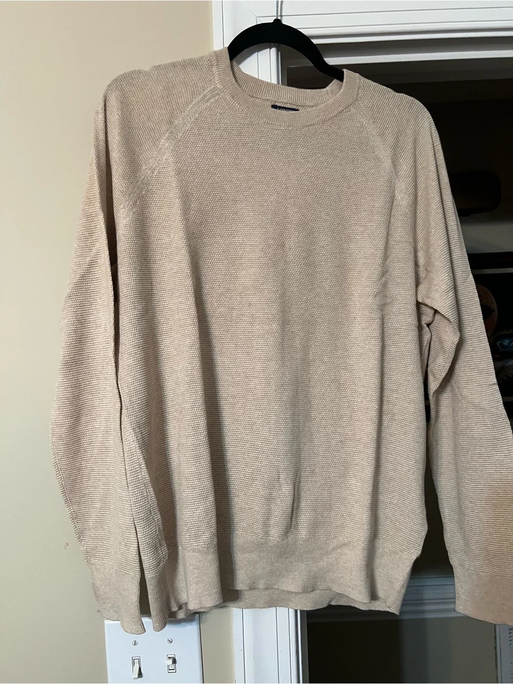J. Crew Men's Crewneck Sweater in Light Beige